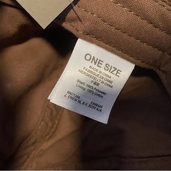 $59.50 J Crew Faux Suede Adjustable Light Cognac Brown Baseball Cap Hat NEW NWT - Picture 6 of 9